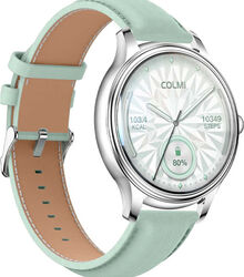 SmartWatch COLMi L28 argintiu-verde curea din piele verde