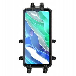 Ulefone Suport telefon Armor Mount Pro AM01 cu montare pe ghidon, Pivotare 360°, Amortizor, Tija telescopica, Anti-furt, Anti-cadere, Negru