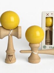 Kendama Krom Usa Galbena 18 cm si o ata de rezerva