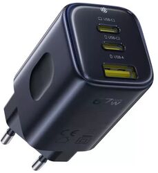 Incarcator de rețea Baseus PicoGo AE11 67W, 2x USB-C, 1x USBA, Negru