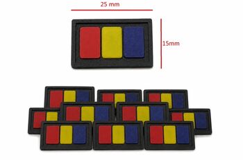 Set de 10 Emblema Ecuson patch drapel Romania 25x15mm MAPN MAI EMB00643
