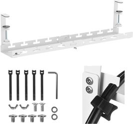 Organizator de cabluri sub birou Maclean sarcina max. 5kg max. 728mm alb MC-103 W