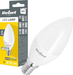 Bec LED 5W 3000K Rebel E14 230V Clasa F