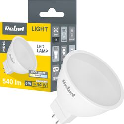 Bec LED Rebel 6W MR16 6500K 540lm eficiență energetică F