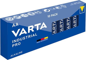 10 BATERII ALCALINE LR06 INDUSTRIAL PRO Varta