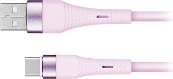 Cablu de date Kruger&Matz BASIC, USB - USB TYPE C, 1m (Roz)