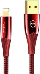 Cablu de date Mcdodo Shark Series CA-8061, Lightning, 1.2 m, 3 A, LED indicator (Roșu)