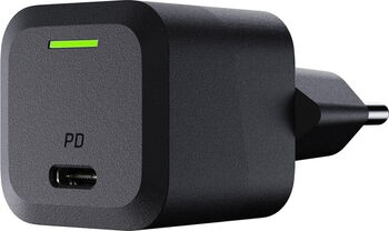 Incarcator compact Green Cell GC PowerGaN 33W pentru Laptop MacBook Iphone Tableta Nintendo Switch 1x USB-C (Negru)