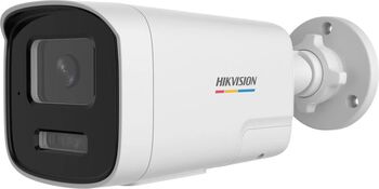 Camera supraveghere exterior IP cu iluminare duală Hikvision ColorVu DS-2CD1T47G3H-LIUF/SL, 4 MP, 2.8 mm, microfon și difuzor, IR + lumina a