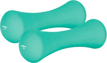Set gantere Rebel Active RBA-2329-3, 2 x 3kg, neopren (Verde)