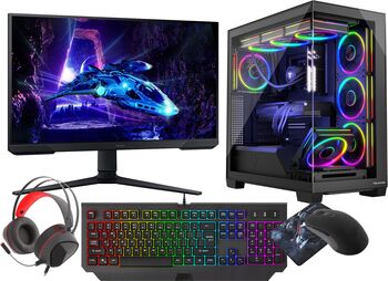 VIST Stellar Sistem PC Ryzen 7 8700F Ram 32GB NVIDIA GeFroce RTX 5060Ti SSD 1TB M.2 WIFI LCD 24 180Hz Windows 11 Pro preinstalat