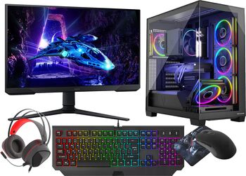VIST Stellar Sistem PC Ryzen 7 5700X Ram 32GB NVIDIA GeFroce RTX 5060 SSD 1TB M.2 WIFI LCD 24 180Hz Windows 11 Pro preinstalat