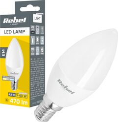 Bec LED 5W Rebel 4000K E14 470 lumeni Clasa F