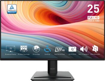 MSI 24.5" 120Hz IPS 1ms, Full HD, HDMI, DisplayPort, Boxe, negru - imagine 1