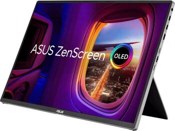 Portabil ASUS ZenScreen Duo OLED 14inch MQ149CD, 1920x1200, Mini HDMI, USB-C, 60 Hz, 1 ms (Argintiu)