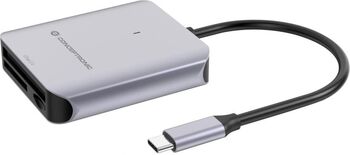 Cititor de carduri 3-in-1 Conceptronic BIAN09G USB-C gri