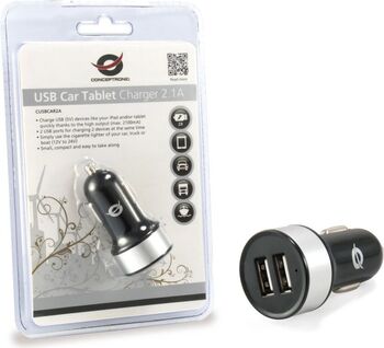 Incarcator auto Conceptronic CUSBCAR2A 2 porturi USB negru