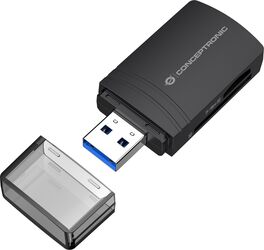 Cititor de carduri Conceptronic BIAN06B USB 3.2 Gen 1 Type-A 5000 Mbit/s 26 5x10 5mm negru