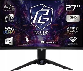 curbat AsRocK 27" 180Hz VA 1ms PG27QRT1B QHD 2560x1440 HDMI DisplayPort Boxe negru