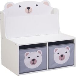 Bancuta cu spatiu de depozitare jucarii si carti Bear, U-Grow