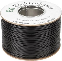 Cablu 10m difuzor cupru 2x1mm2 SMYP plat cu izolație PVC negru Cabletech KAB0574-10