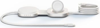 Cablu încărcare Zens USB C-C Pro 3 Alb 2 in 1
