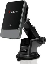 Incarcator auto Verbatim Charge 'n' Drive Magnetic Wireless 15W RGB negru/silver dimensiuni 95.3x60x42.4mm