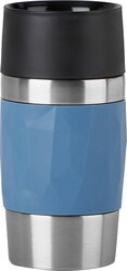 Emsa TRAVEL MUG Compact thermal mug (blue/stainless steel, 0.3 liters, screw cap)