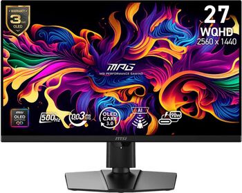 MSI 27" 500Hz QD-OLED MPG 271QR 26 5" QHD negru - imagine 1