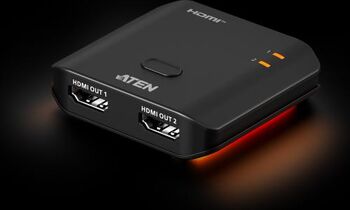 Splitter Aten True 4K60Hz HDMI, 2 porturi alimentare USB-C, Rata maximă de transfer date 18 Gbps (6 Gbps pe fiecare canal), Frecvență maximă pixel clock 600 MHz, Conformitate HDMI (3D, Deep