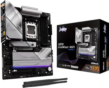 Placa de baza AM5 AsRocK X870 ATX DDR5 WiFi7 BT5.4 LIVEMIXER