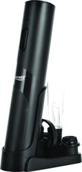 Tirbușon electric de vin Lifenaxx LX-064 2 in 1 25W 300 mAh cu Baza Reîncărcabilă și Depozitare Accesoriu Tăiat Folie Aerator 2 x Dop