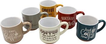 Set 6 căni din ceramică Siaki Collection 120 ml