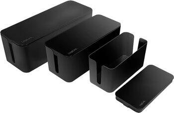 Set 3 cutii de cablu LogiLink Negru