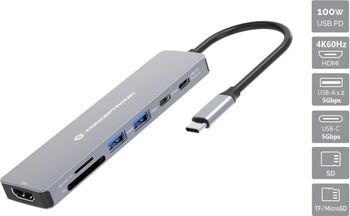Statie de andocare 7-in-1 Conceptronic DONN28G USB-C 2xUSB-A HDMI
