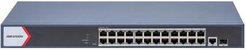 Switch PoE Hikvision SWITCH 24+2 GIGABIT POE 24 x Gigabit PoE port,1 x Gigabit RJ45 port,1 x Gigabit fiber optical port, standard IEEE 802.3af,IEEE 802.3at, buget PoE 370W, tensiune alimenta