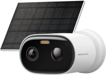 Camera IP Bullet Mercusys MC410 KIT, 3 MP, Lentila 3.1 mm, IR 12 m + Panou Solar Mercusys MA201C