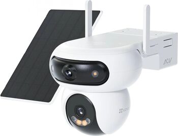 Camera de supraveghere wireless Ezviz WLAN PTZ pentru exterior cu 2K+ și 2K+ dual lens cu baterie 10.400 mAh și panou solar de 8W mod