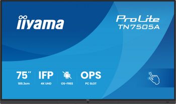 Display Interactiv Iiyama TN7505A-B1AG 75 inch 3840 x 2160 pixeli Black