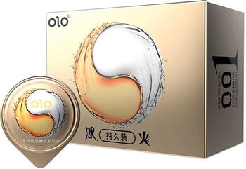 Set 10x Prezervative OLO Gold Zero One Latex cu Acid Hialuronic Efect de Intarziere Ultra-Thin Ultra Subtiri 0.01mm
