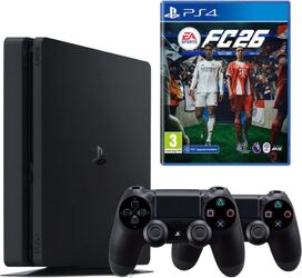 Consola Sony PlayStation 4 SLIM PS4 500GB + 2 Controller Second-Hand SH + Joc FC 26 Second-Hand SH
