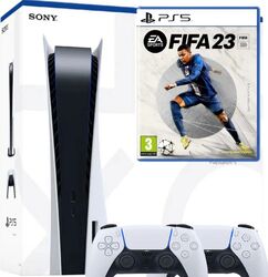 Consola Sony PlayStation 5 PS5 Disk Edition 825 GB + Controller Extra + Joc FIFA 23 Second-Hand SH