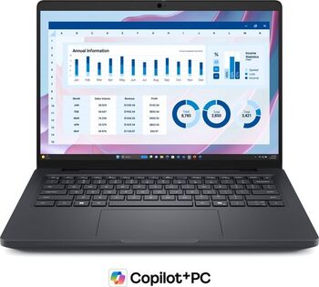 Laptop Dell Pro Max 14 MC14255 (Procesor AMD Ryzen AI 5 PRO 340 (16M Cache, up to 4.80 GHz) 14inch WUXGA, 16GB LPDDR5x, 256GB SSD, AMD Radeon 840M, Windows 11 Pro, Negru) - imagine 1