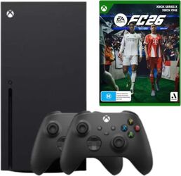 Consola Microsoft Xbox Series X 1TB negru + Joc FC26 + 2 Controller Second-Hand SH