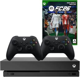 Consola Microsoft Xbox One X 1TB NEGRU + 2 Controller Second-Hand + Joc FC 26