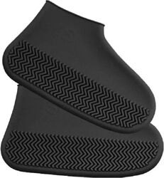 Husa de ploaie reutilizabila pentru pantofi din silicon anti-alunecare Culoare - negru Marime - M