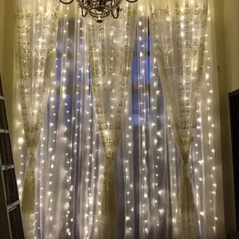 Instalație de Crăciun perdea luminoasă 3m/2m 240 led-uri lumina calda Set - 2 buc