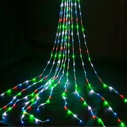Instalație de Crăciun perdea luminoasă 3m/2m 240 led-uri lumina multicolor Set - 2 buc