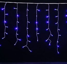 Instalație de Crăciun perdea luminoasă cu 160 LED-uri lungime 3m lumina albastră Set - 2 buc