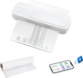Imprimanta termica model Ultra portabila fara fir nu necesita tus suporta formaturi pana in A4 Bluetooth USB compatibila cu iOS / Android / Windows / MacOS acumulator 2600 mAh foi
